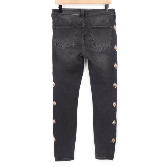 Anthropologie Pilcro Letter Press Black Embellished Jewels Jeans Sz 28 - Picture 3 of 12
